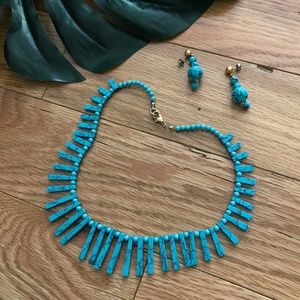 Turquoise Necklace & Matching Earrings